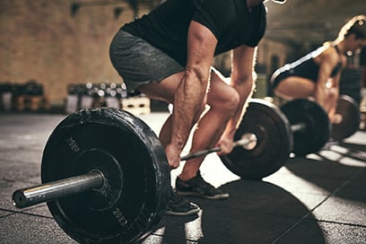 Fit,People,Doing,Deadlift,Exercise,In,Gym.,Horizontal,Indoors,Shot Fit people doing deadlift exercise in gym. Horizontal indoors shot
